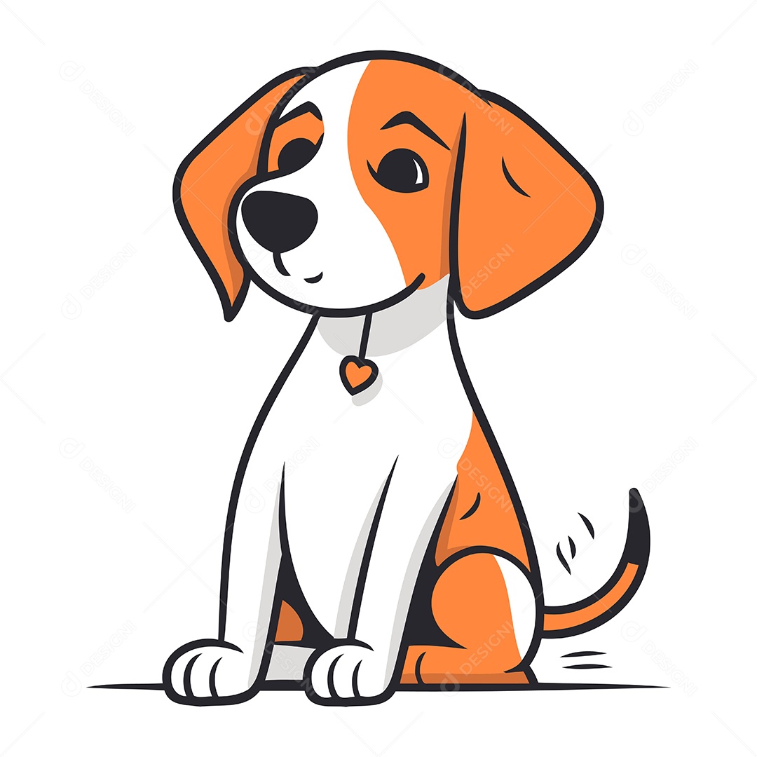 Cachorro Desenho Animado Ilustração Vetor EPS