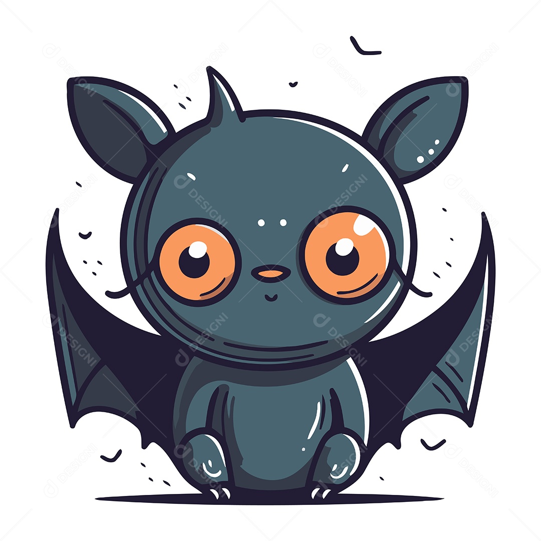 Morcego Desenho Animado Ilustração Vetor EPS