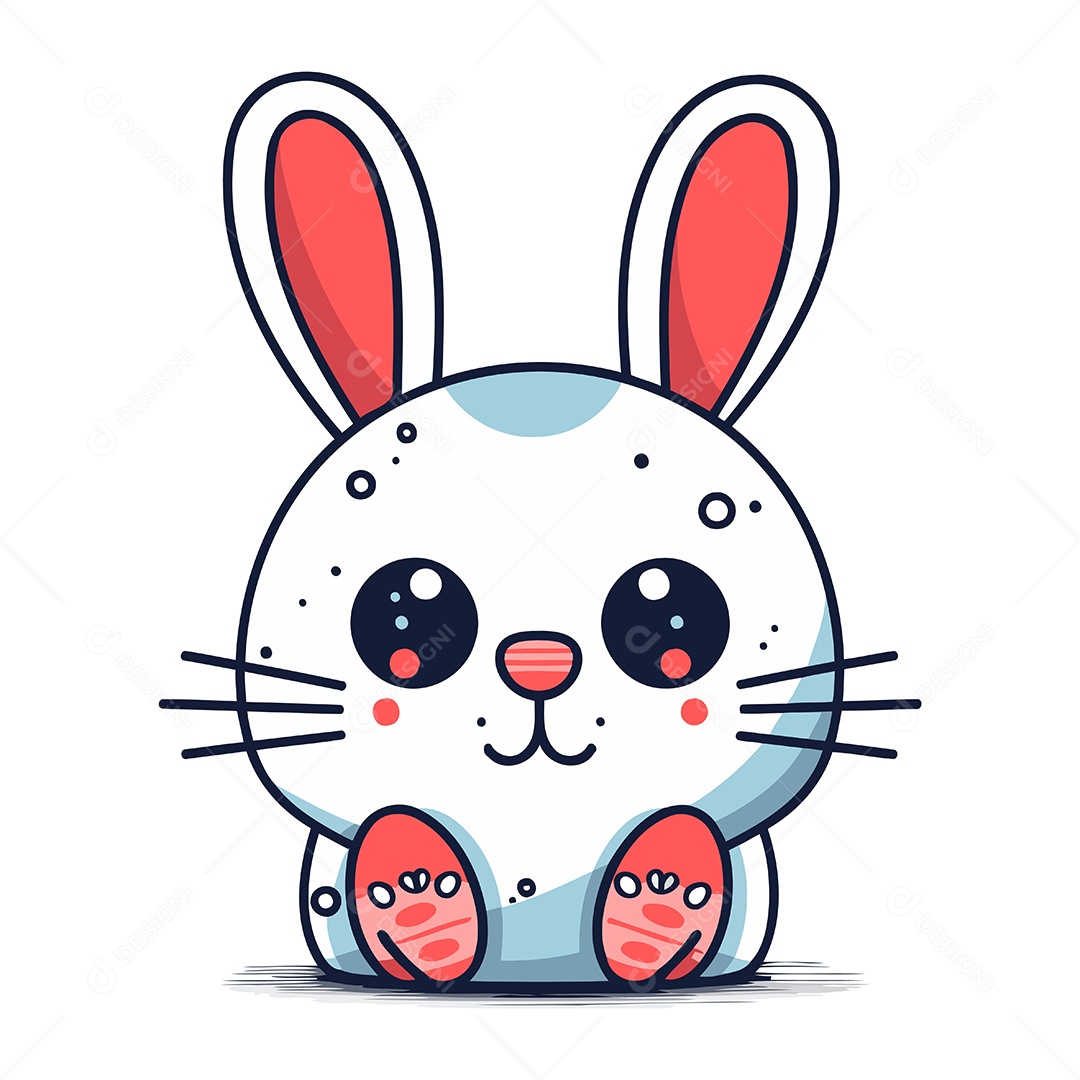 Coelho Desenho Animado Ilustração Vetor EPS