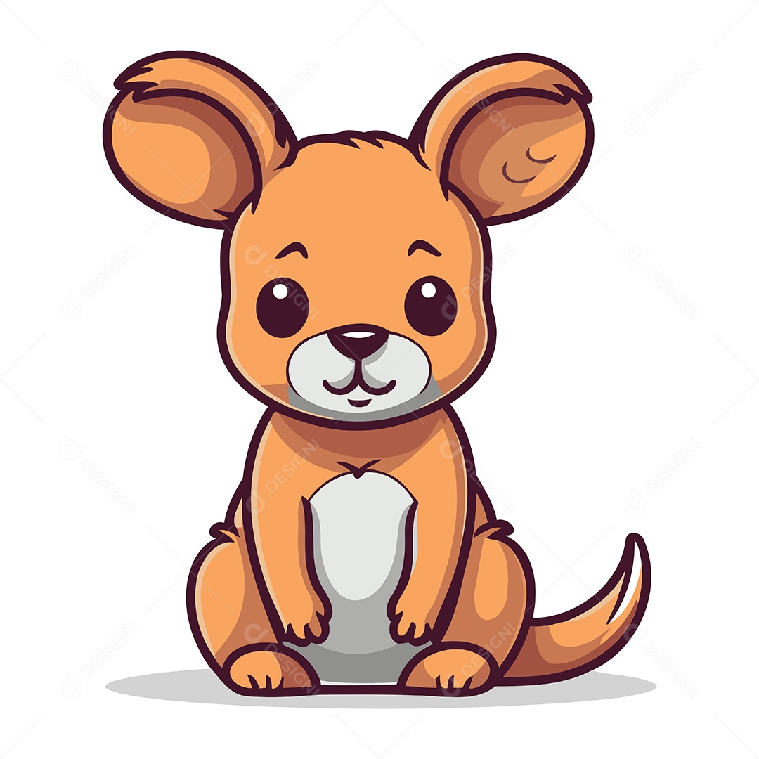 Canguru Desenho Animado Ilustração Vetor EPS