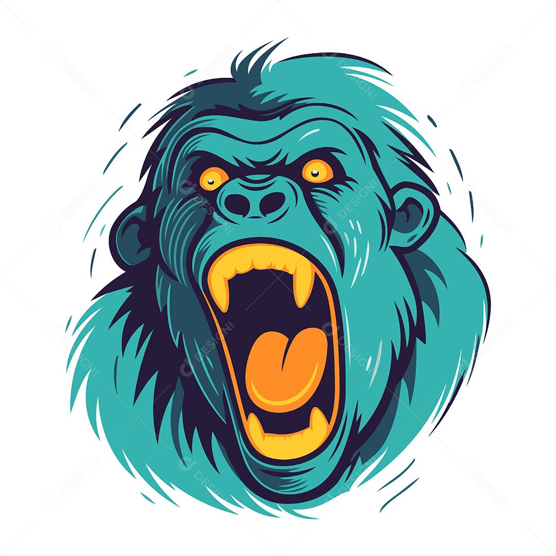 Macaco Desenho Animado Ilustração Vetor EPS