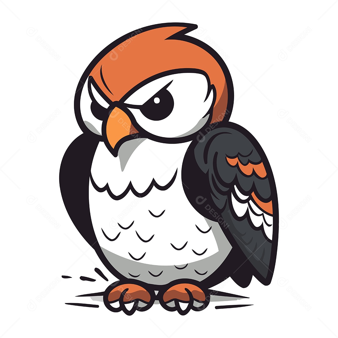 Coruja Desenho Animado Ilustração Vetor EPS