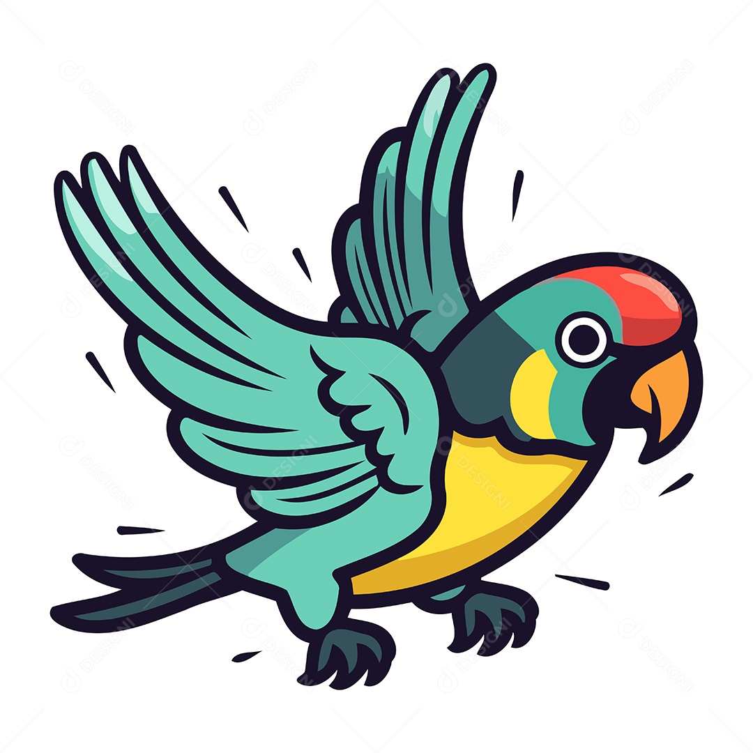 Arara Desenho Animado Ilustração Vetor EPS