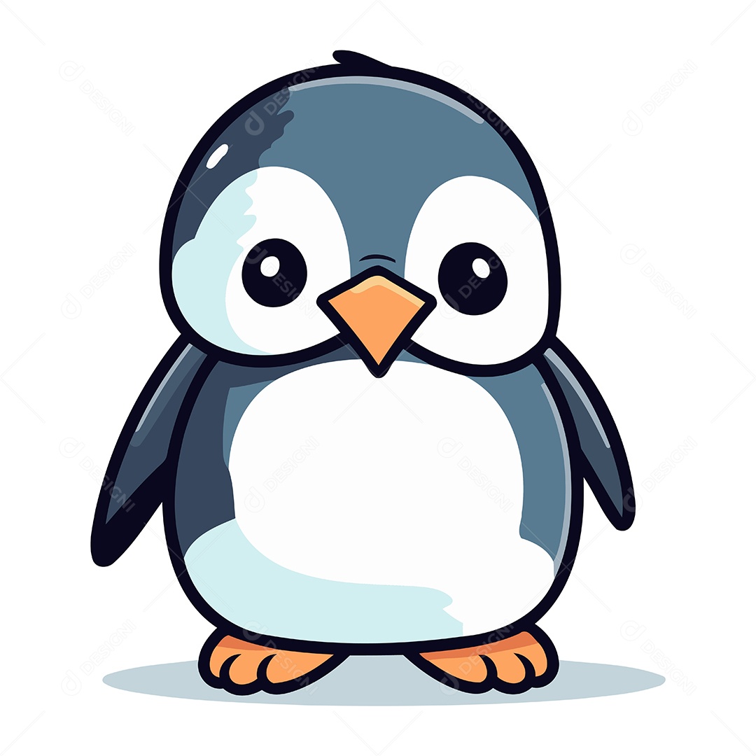 Pinguim Desenho Animado Ilustração Vetor EPS