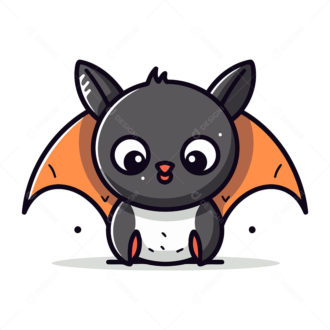 Morcego Desenho Animado Ilustração Vetor EPS