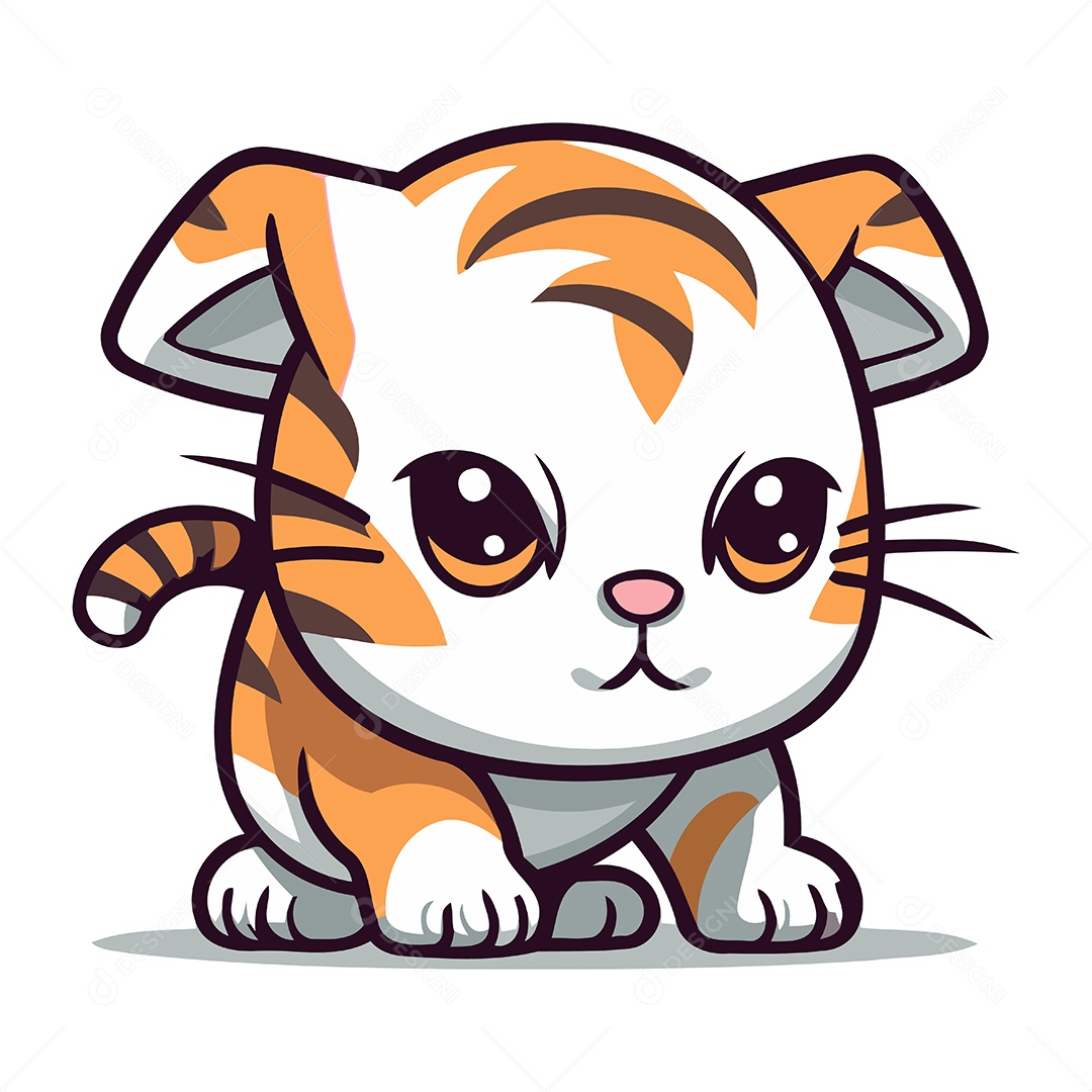 Tigre Desenho Animado Ilustração Vetor EPS