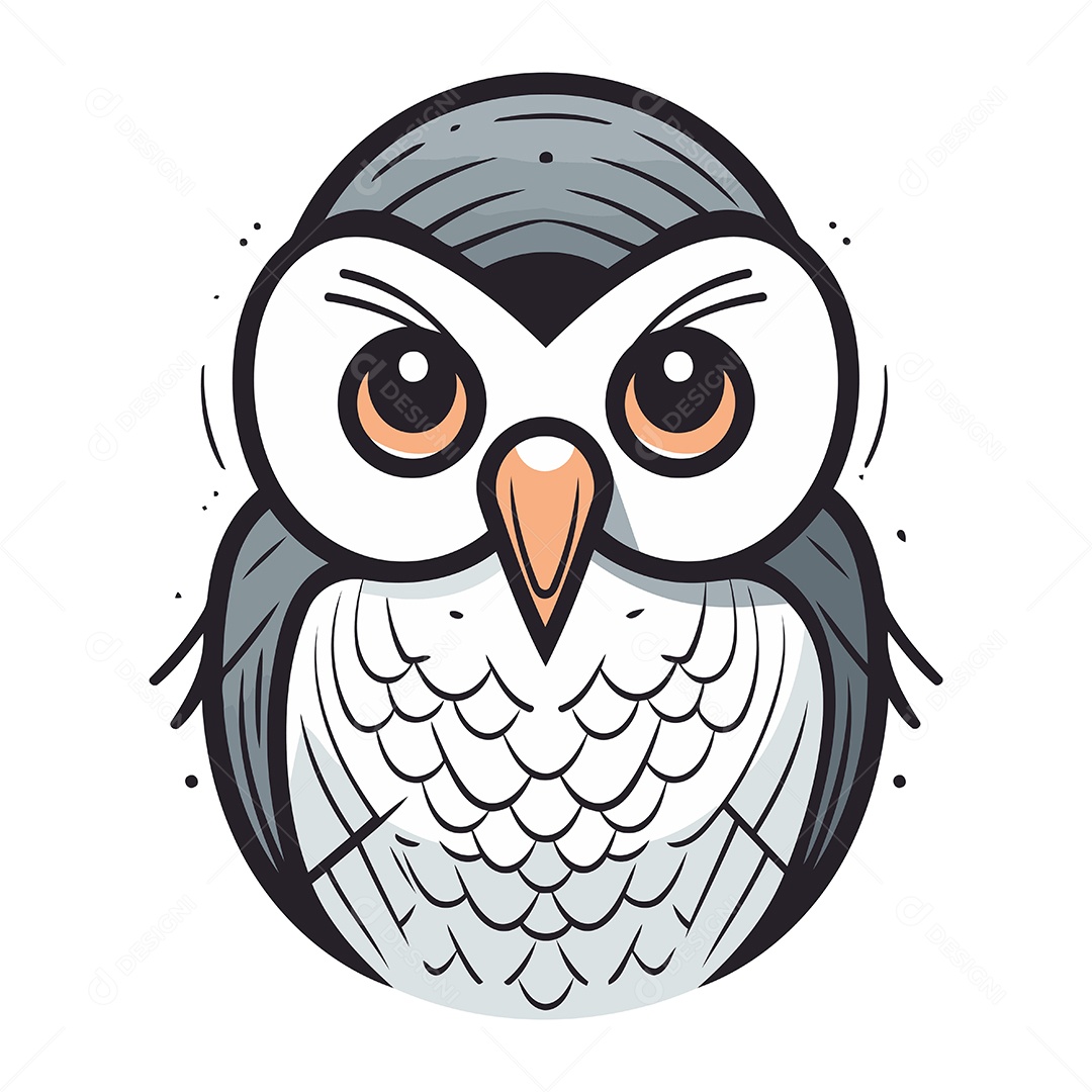 Coruja Desenho Animado Ilustração Vetor EPS