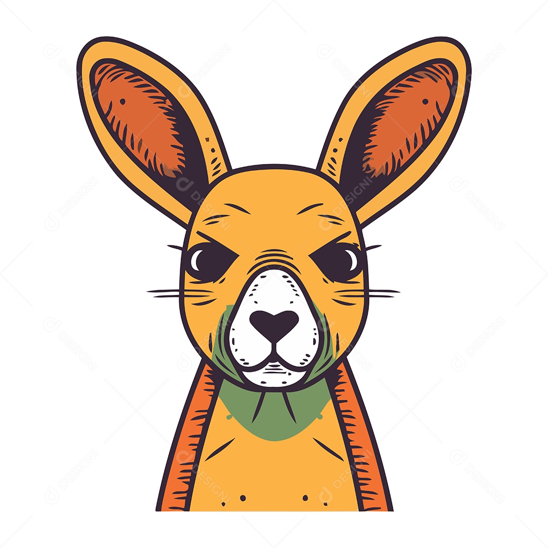 Canguru Desenho Animado Ilustração Vetor EPS