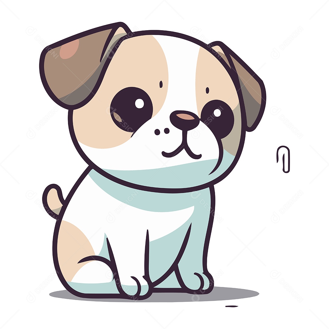 Cachorro Desenho Animado Ilustração Vetor EPS