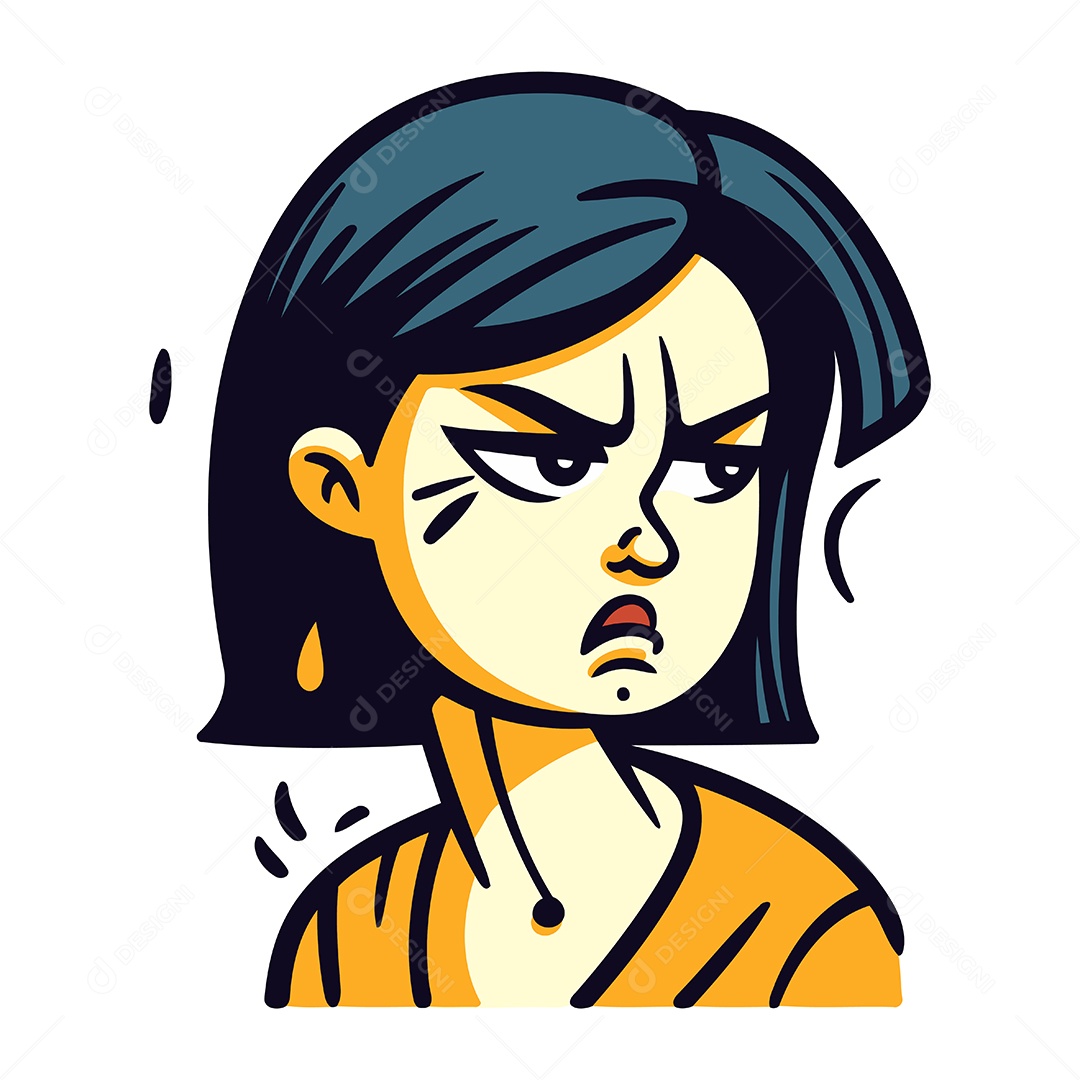 Mulher Desenho Animado Ilustração Vetor EPS