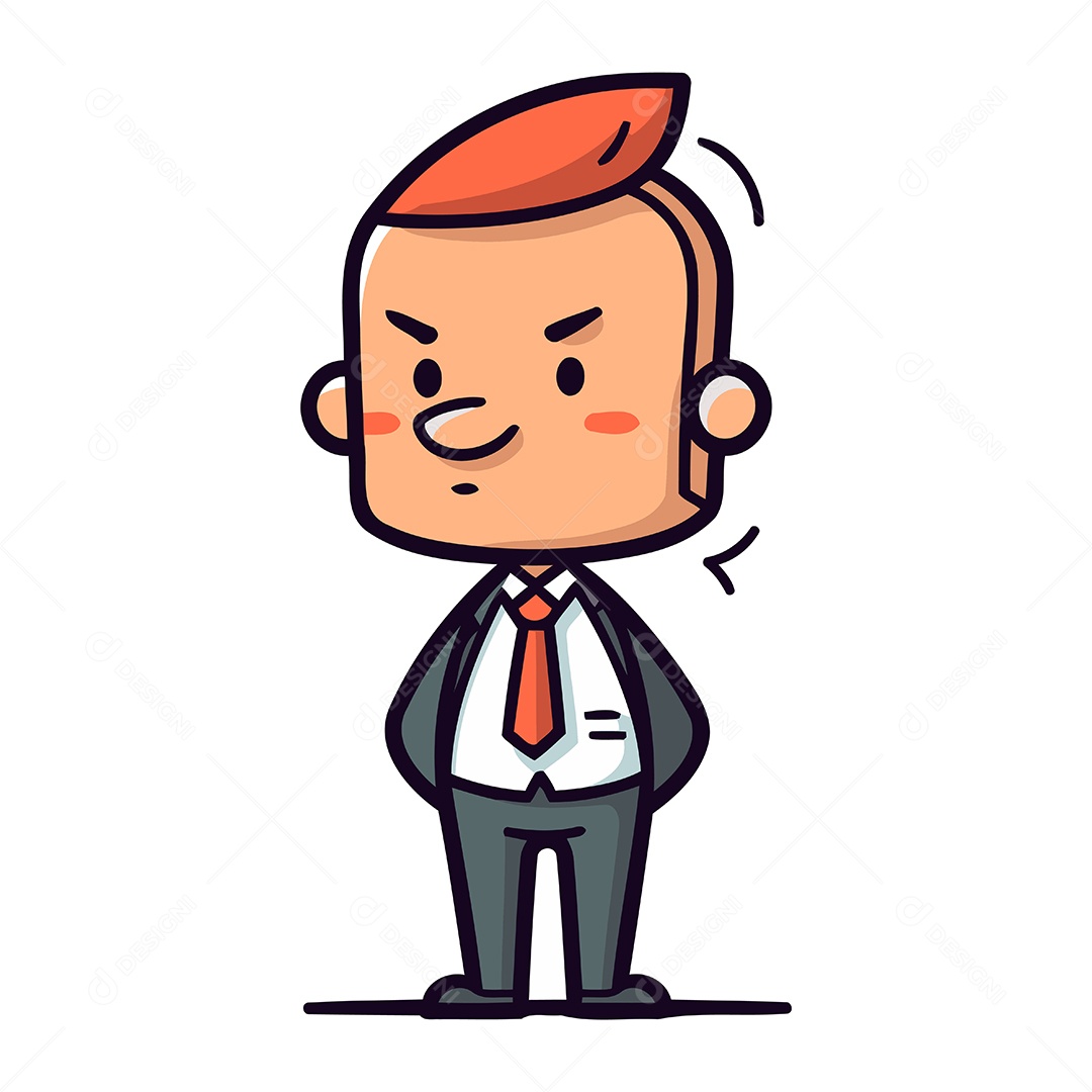 Empresário Desenho Animado Ilustração Vetor EPS