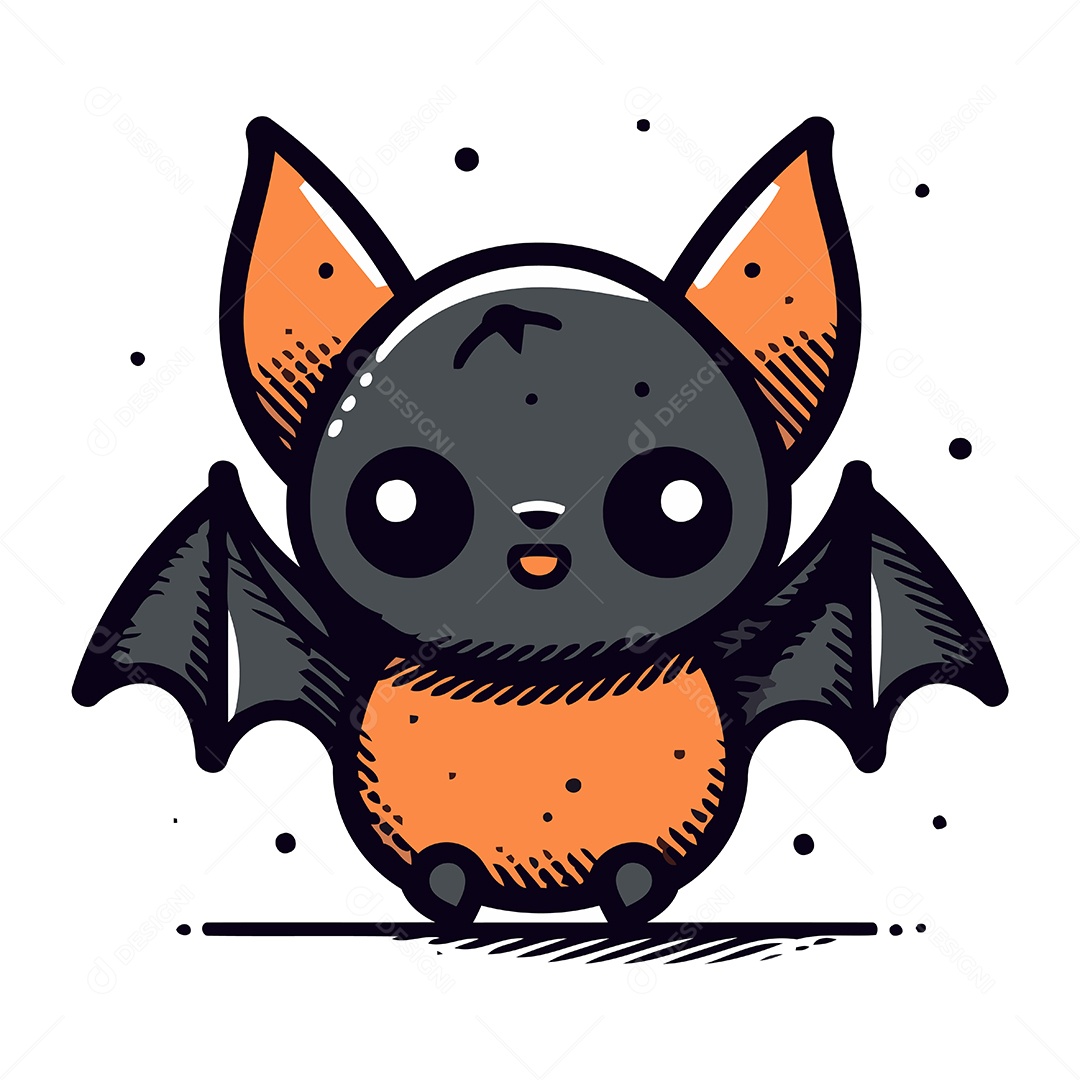 Morcego Desenho Animado Ilustração Vetor EPS