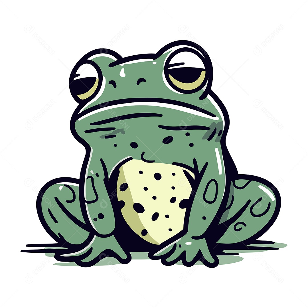 Sapo Desenho Animado Ilustração Vetor EPS