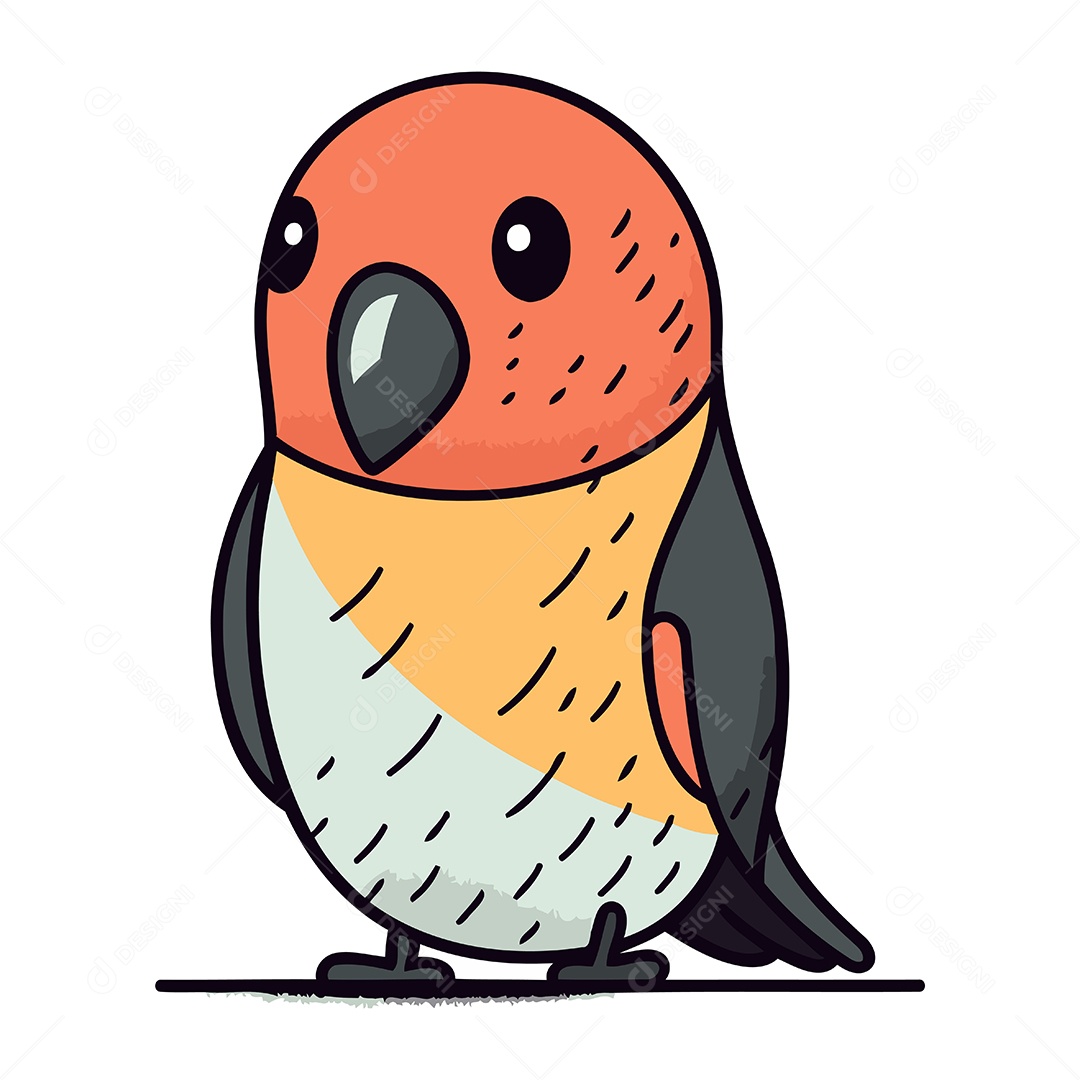 Pássaro Desenho Animado Ilustração Vetor EPS