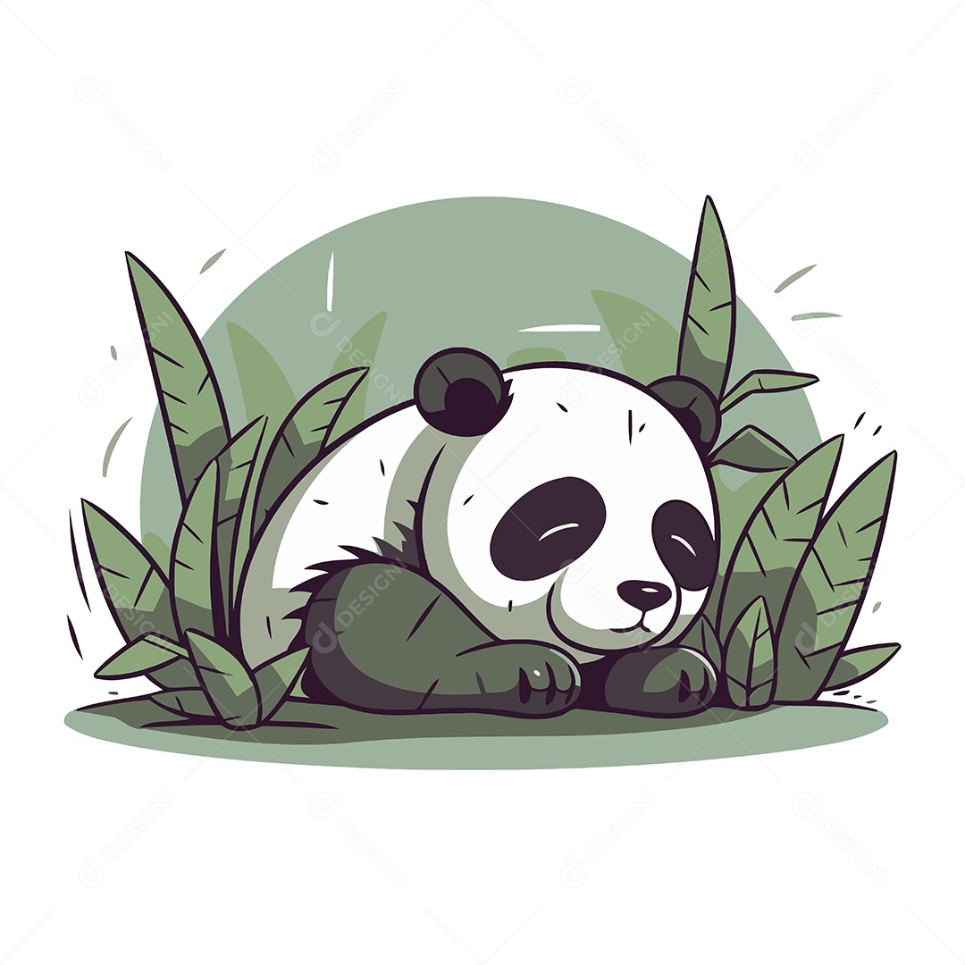 Urso Panda Desenho Animado Ilustração Vetor EPS