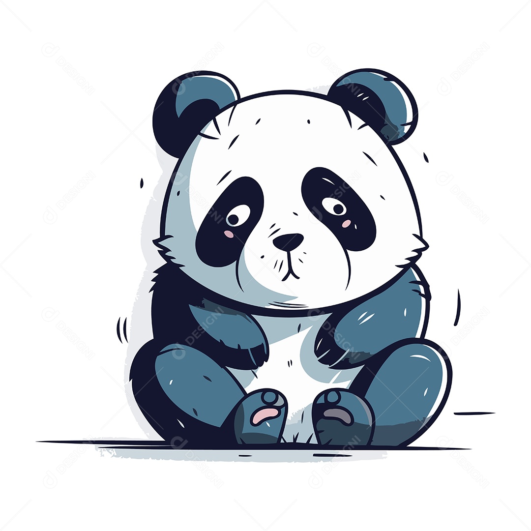 Urso Panda Desenho Animado Ilustração Vetor EPS