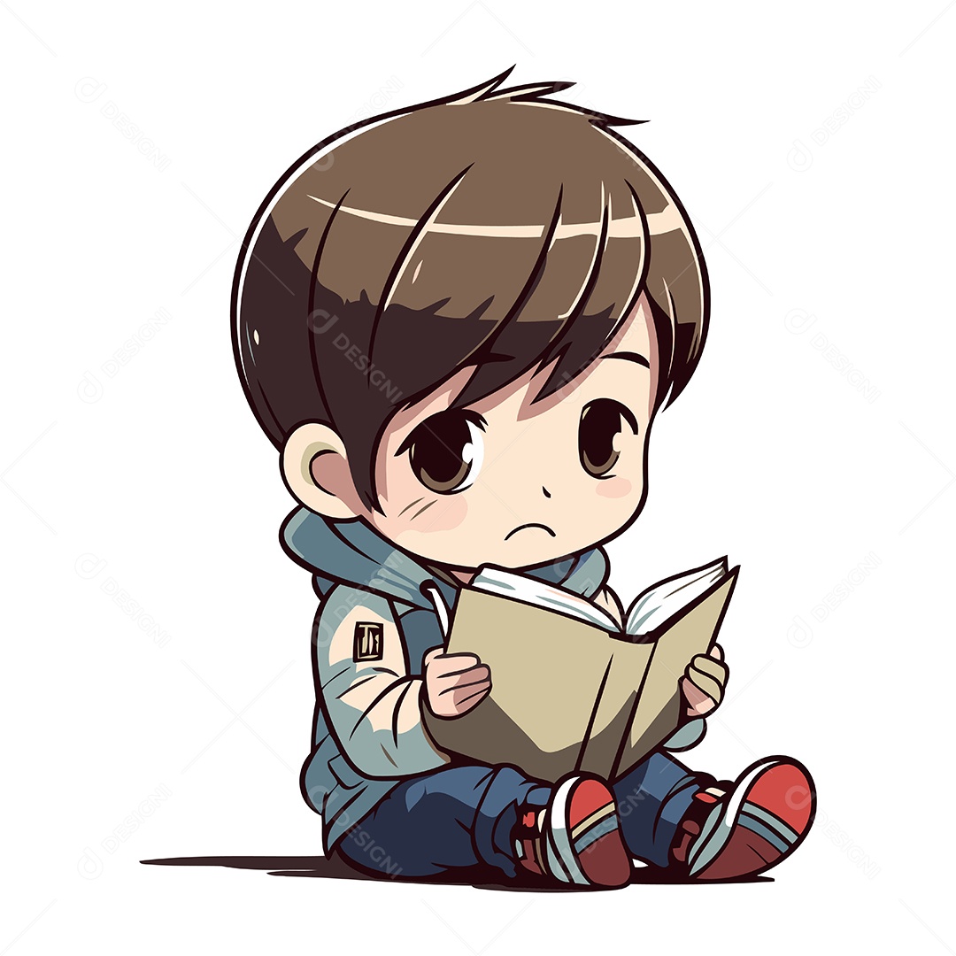 Garoto Desenho Animado Ilustração Vetor EPS