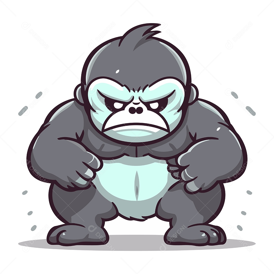 Macaco Desenho Animado Ilustração Vetor EPS