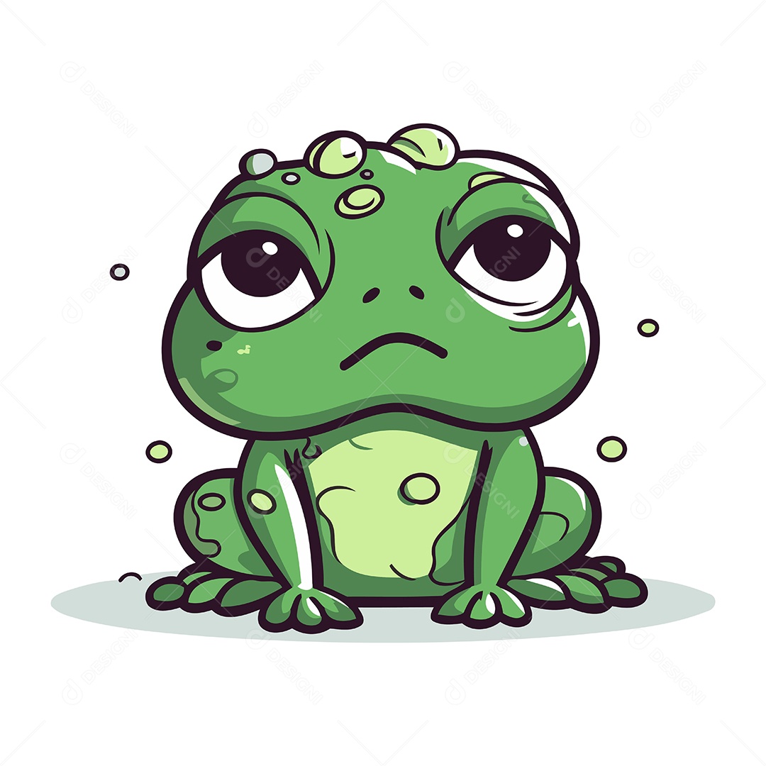 Sapo Desenho Animado Ilustração Vetor EPS