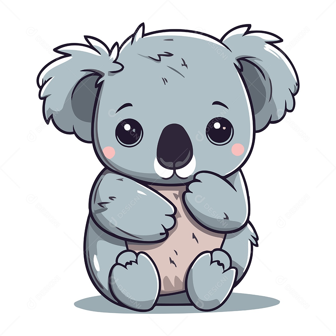 Coala Desenho Animado Ilustração Vetor EPS