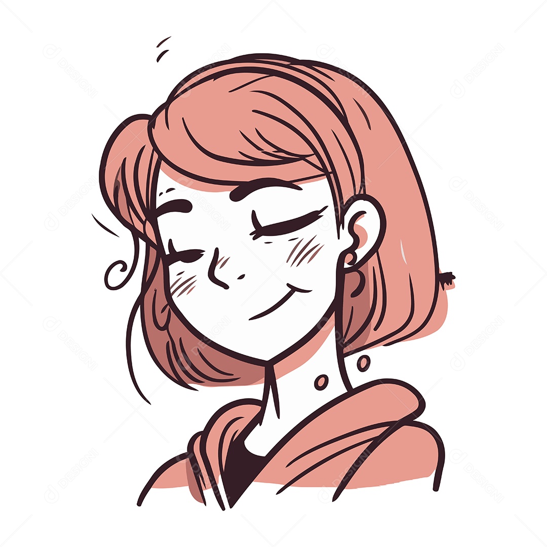 Mulher Desenho Animado Ilustração Vetor EPS