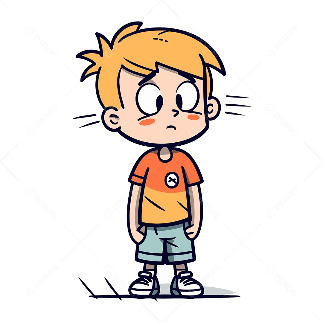 Garoto Desenho Animado Ilustração Vetor EPS