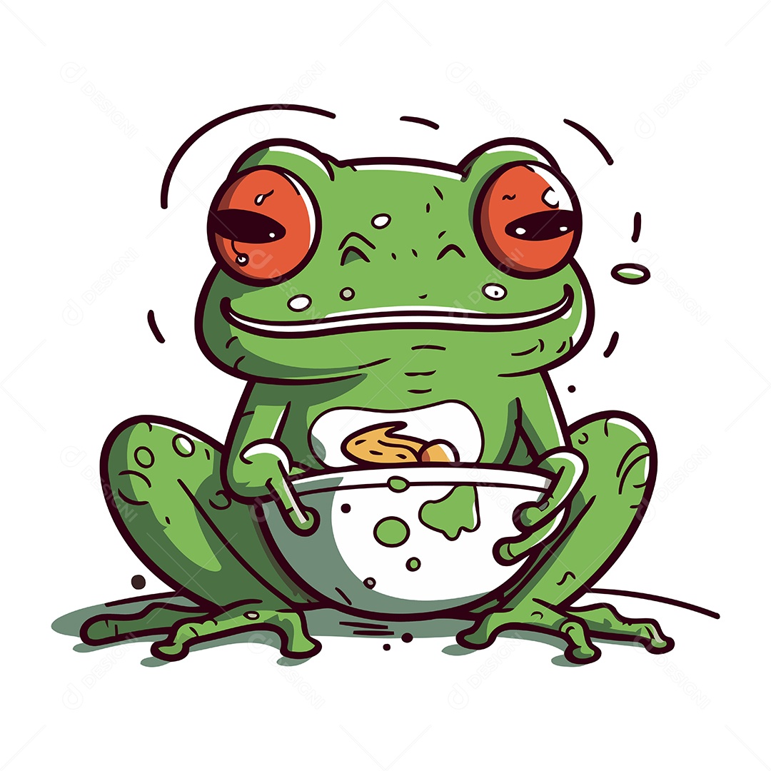 Sapo Desenho Animado Ilustração Vetor EPS