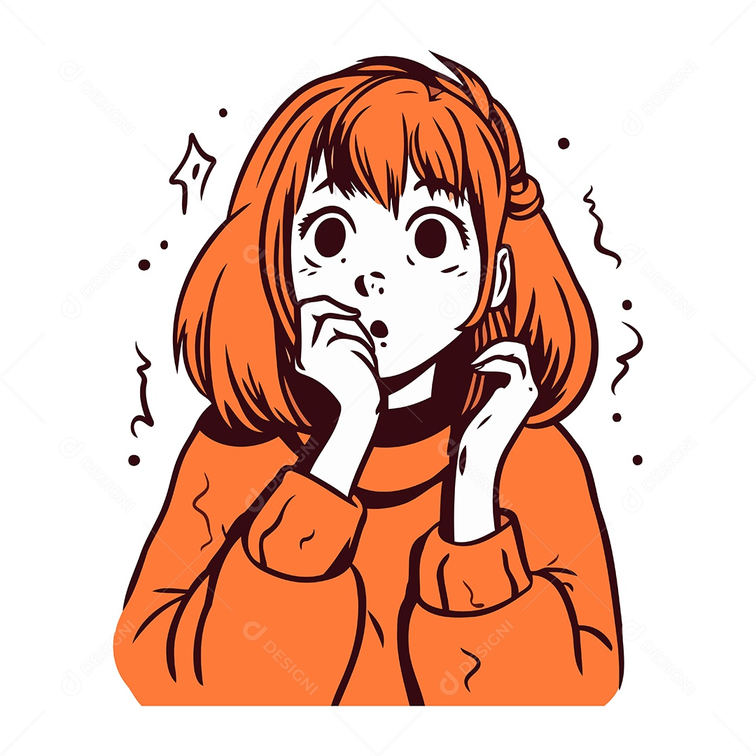 Mulher Desenho Animado Ilustração Vetor EPS