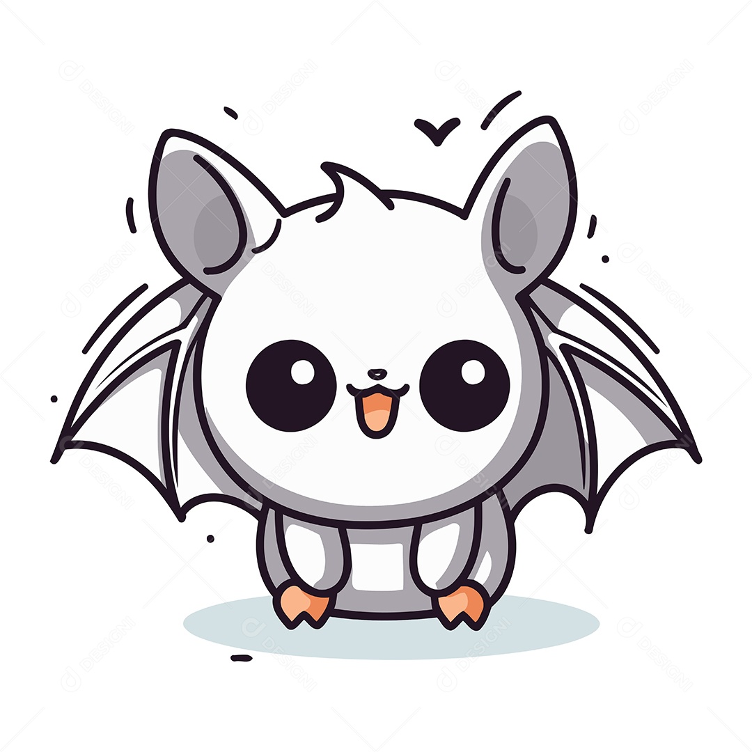 Morcego Desenho Animado Ilustração Vetor EPS