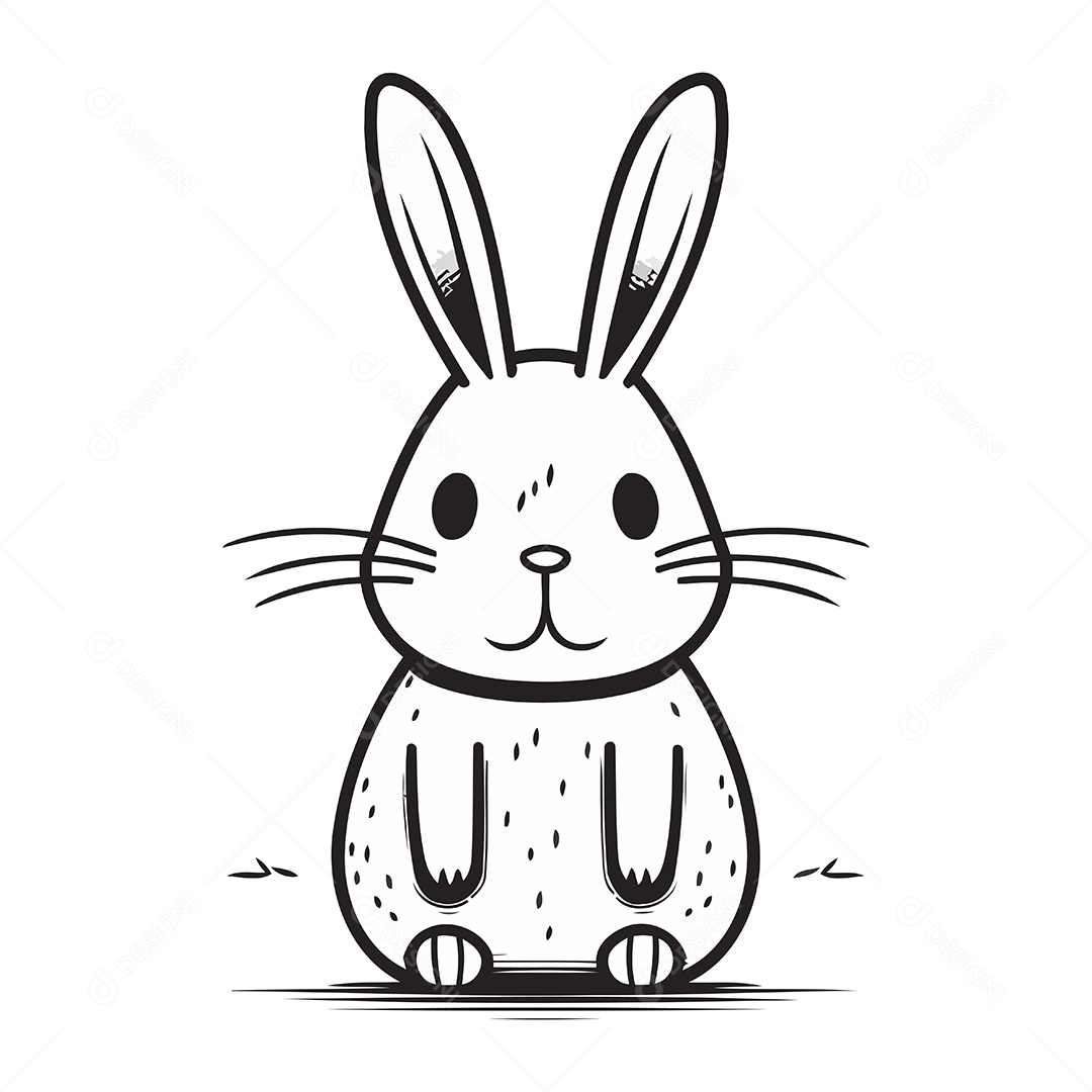 Coelho Desenho Animado Ilustração Vetor EPS