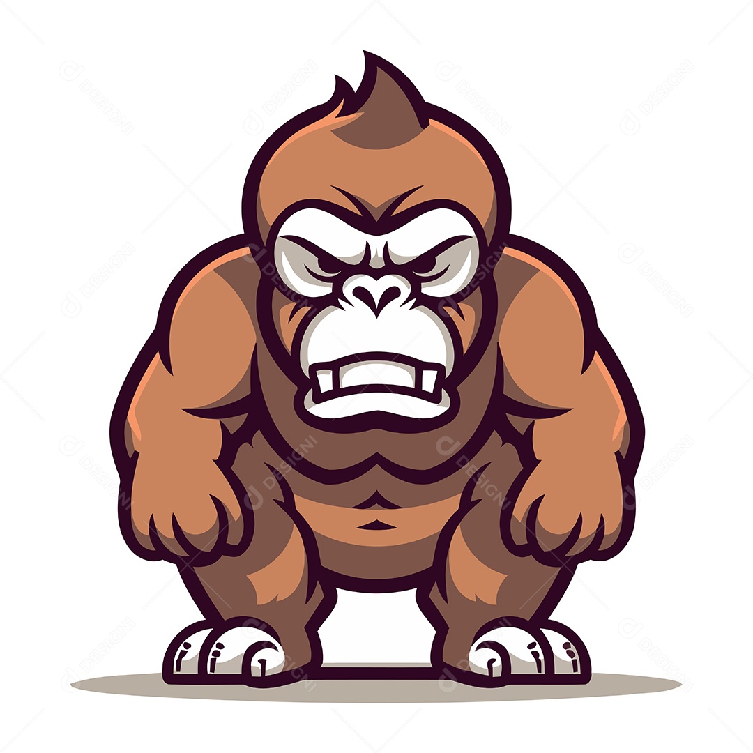 Macaco Desenho Animado Ilustração Vetor EPS