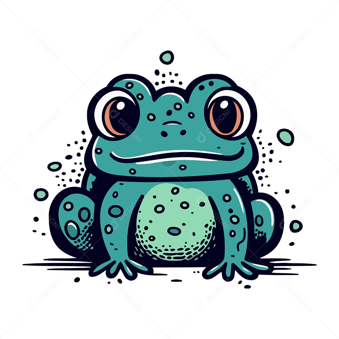 Sapo Desenho Animado Ilustração Vetor EPS