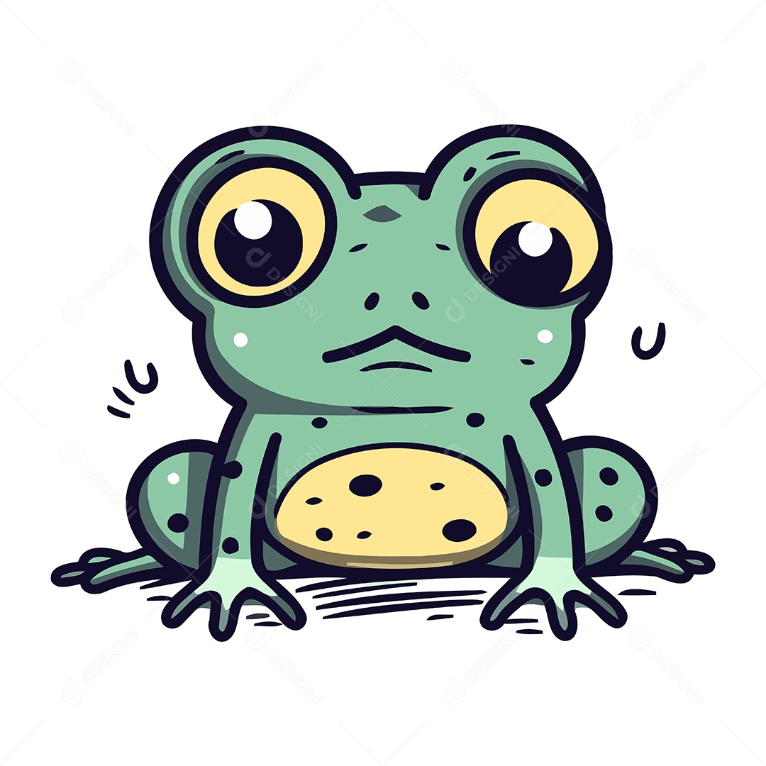 Sapo Desenho Animado Ilustração Vetor EPS