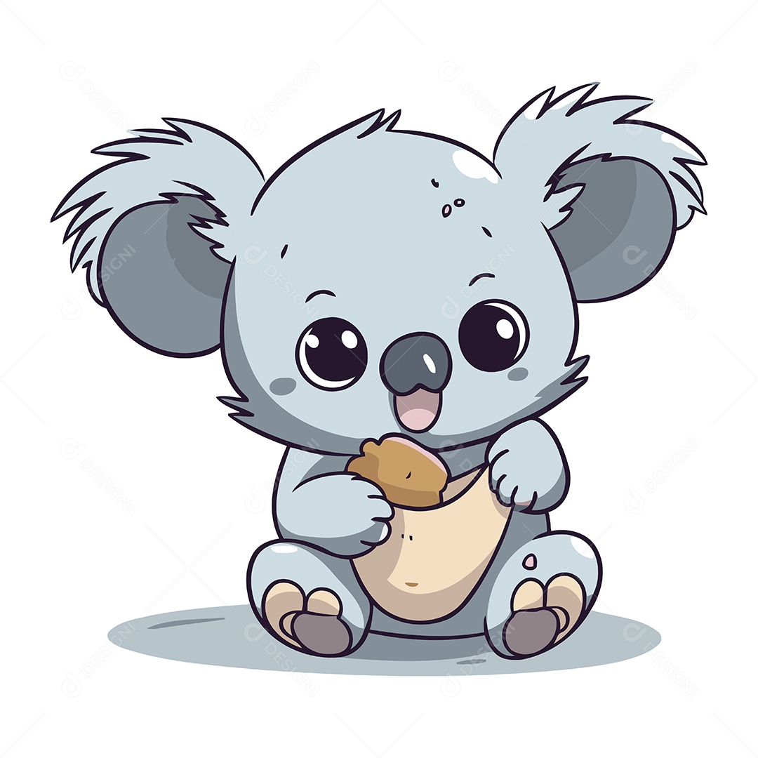 Coala Desenho Animado Ilustração Vetor EPS