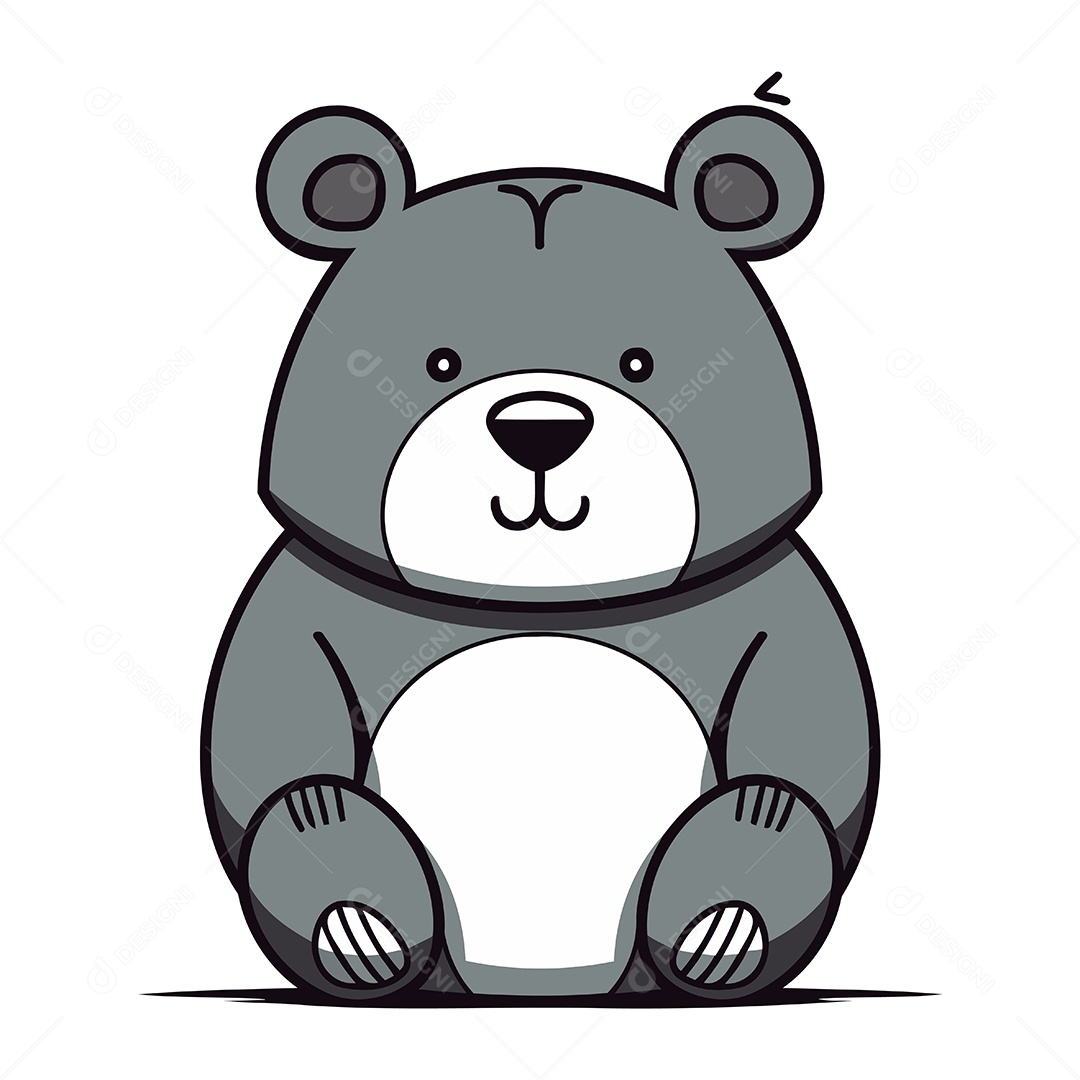 Urso Desenho Animado Ilustração Vetor EPS