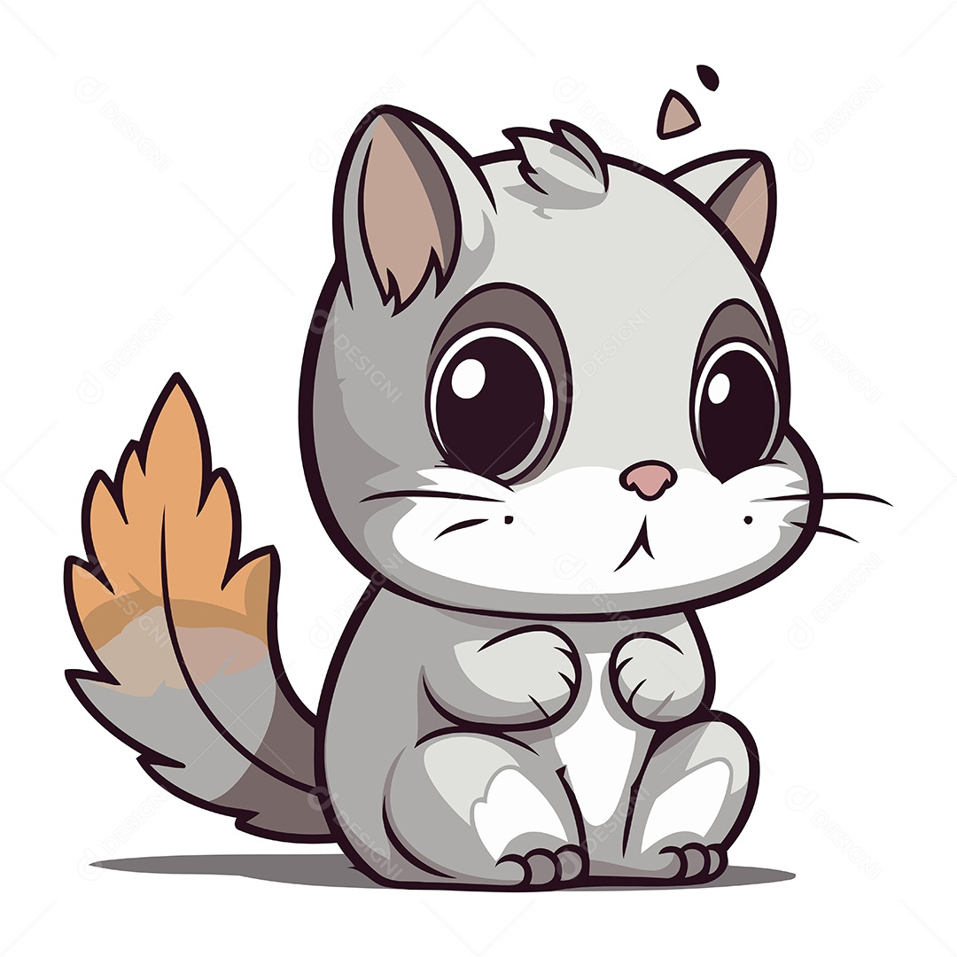 Esquilo Desenho Animado Ilustração Vetor EPS