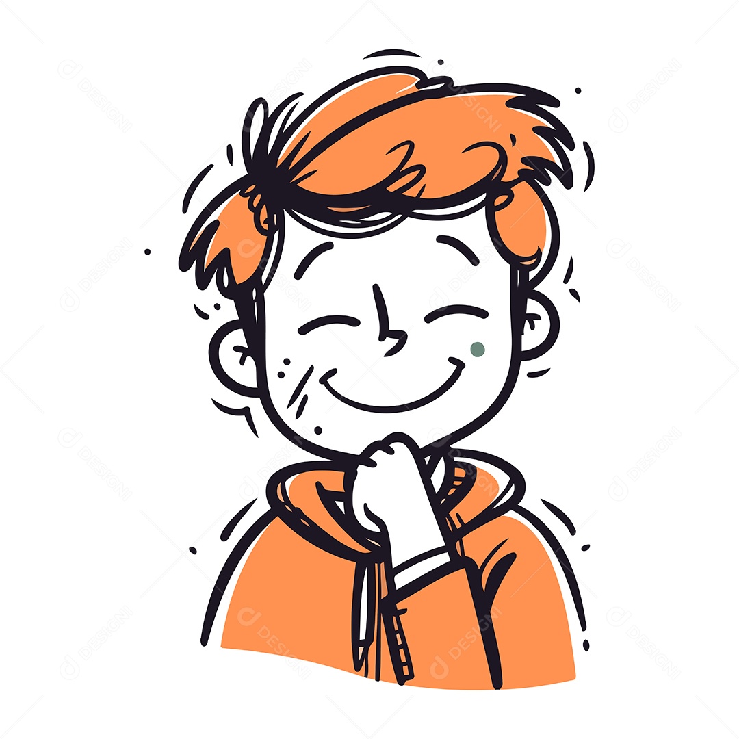 Garoto Desenho Animado Ilustração Vetor EPS