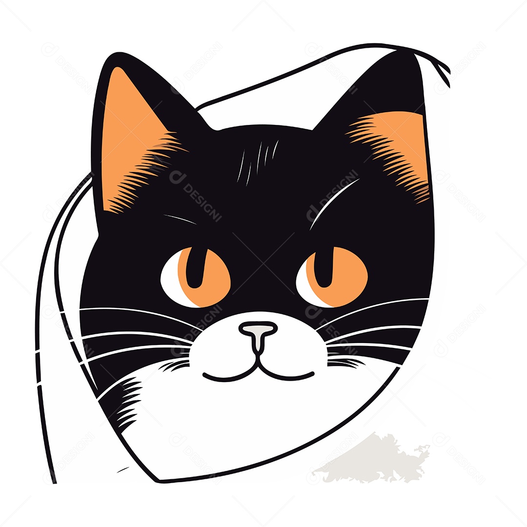 Gato Desenho Animado Ilustração Vetor EPS