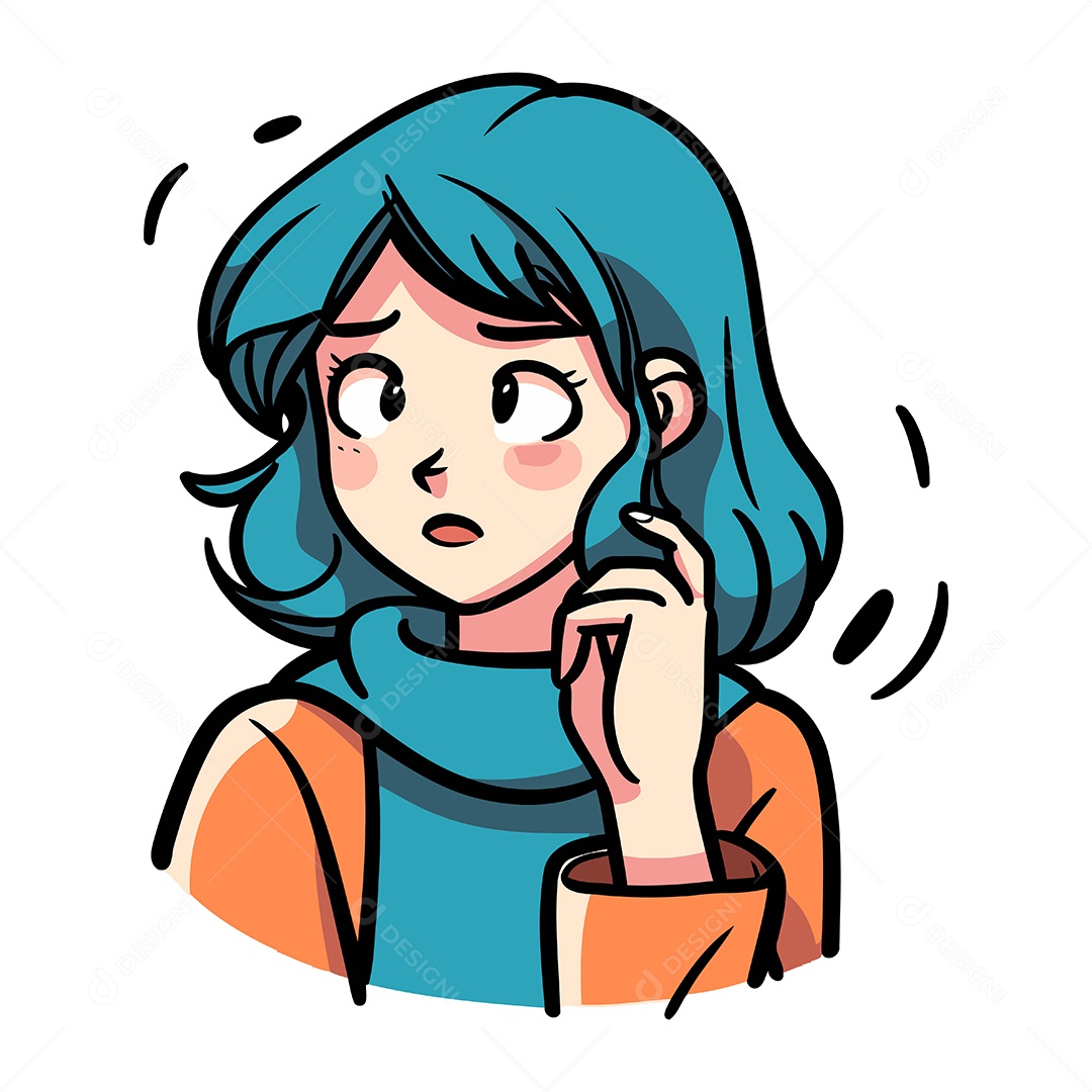 Mulher Desenho Animado Ilustração Vetor EPS