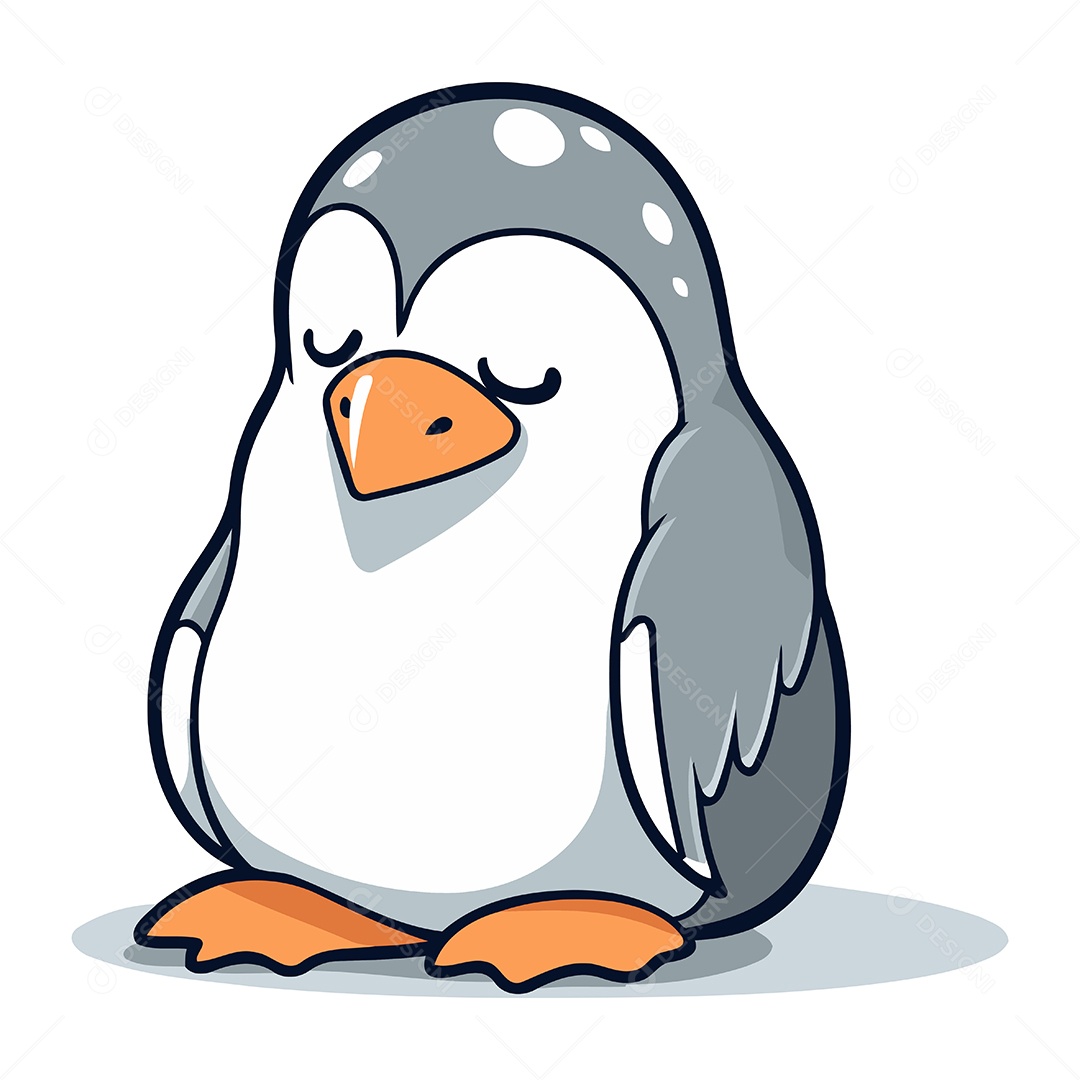 Pinguim Desenho Animado Ilustração Vetor EPS