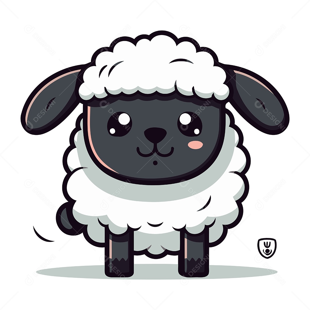 Ovelha Desenho Animado Ilustração Vetor EPS