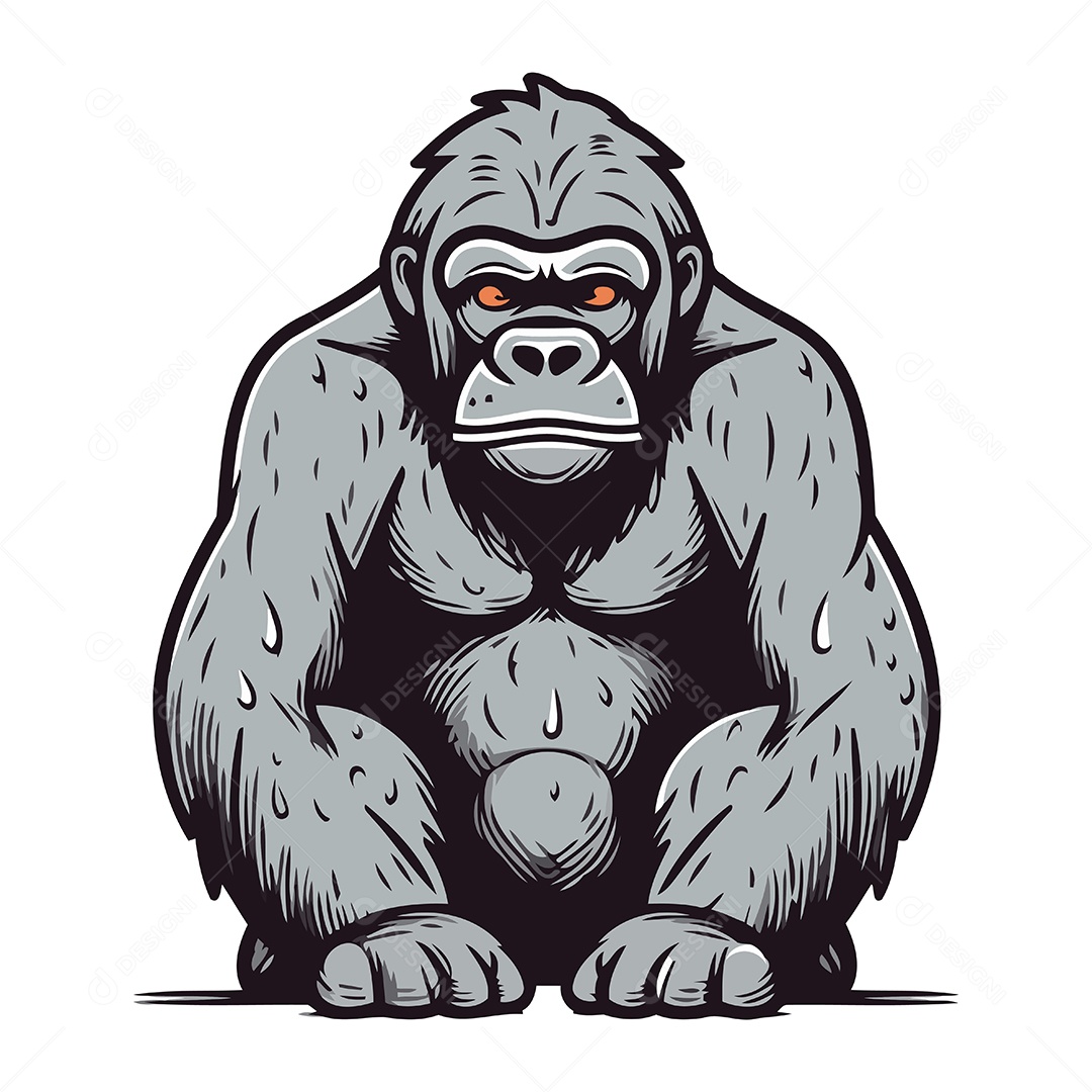 Macaco Desenho Animado Ilustração Vetor EPS