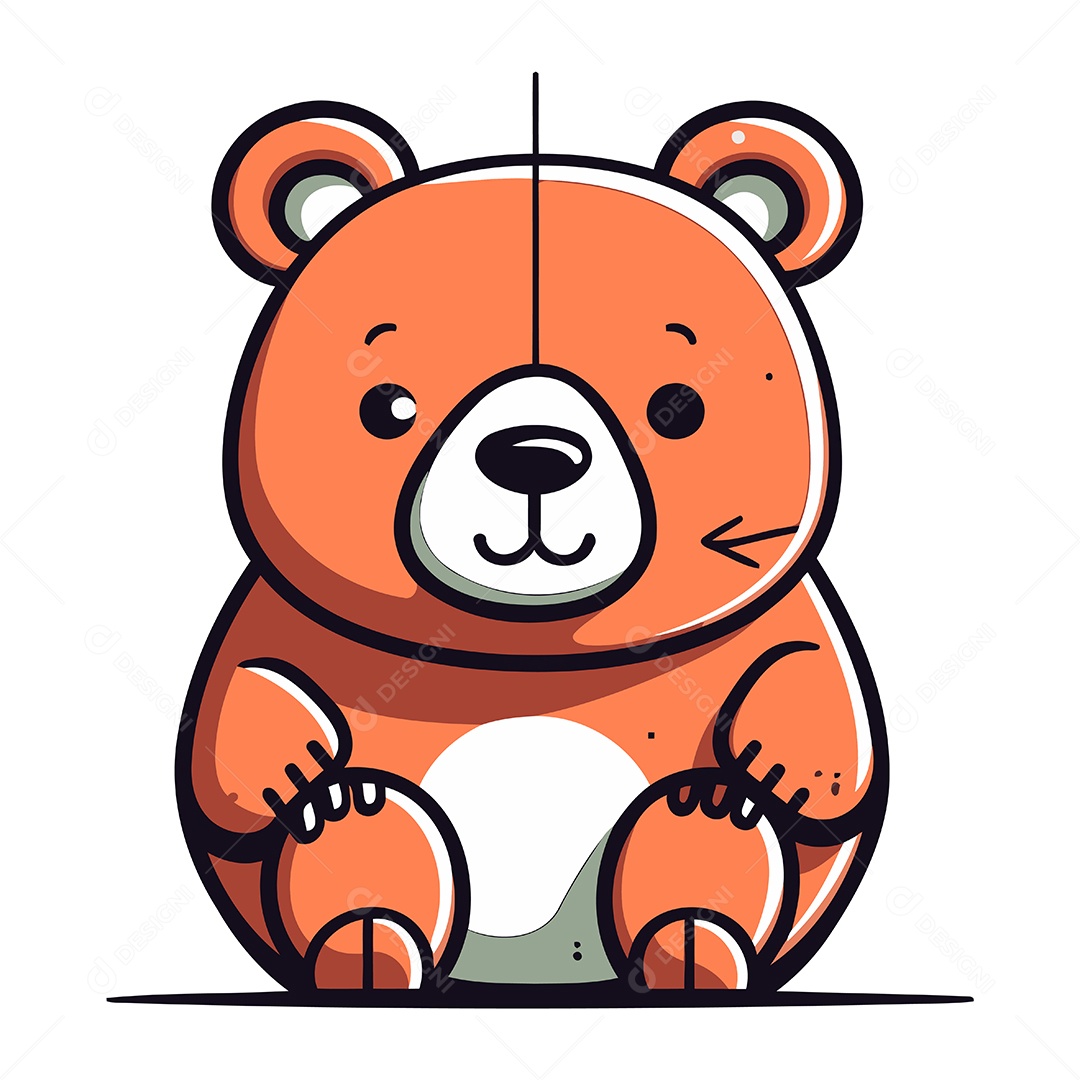 Urso Desenho Animado Ilustração Vetor EPS
