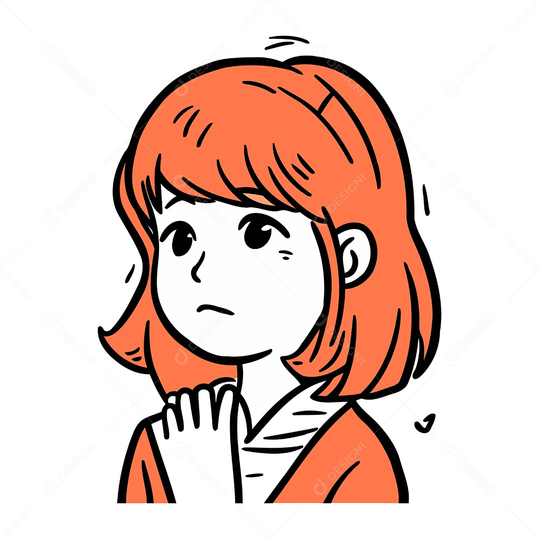 Mulher Desenho Animado Ilustração Vetor EPS