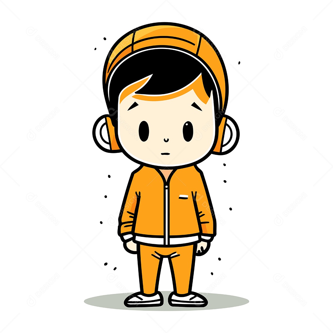 Garoto Desenho Animado Ilustração Vetor EPS