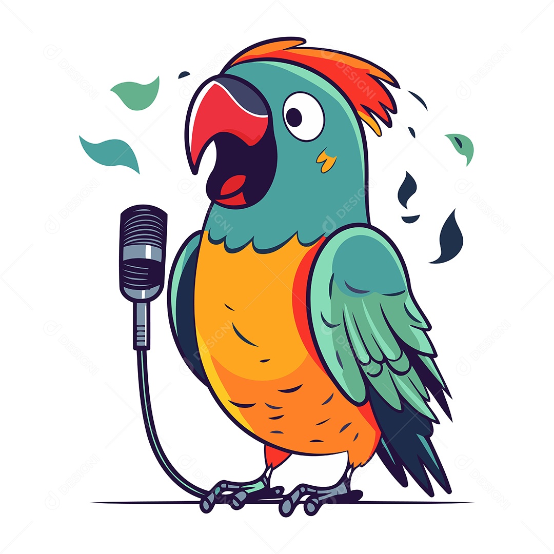 Arara Desenho Animado Ilustração Vetor EPS