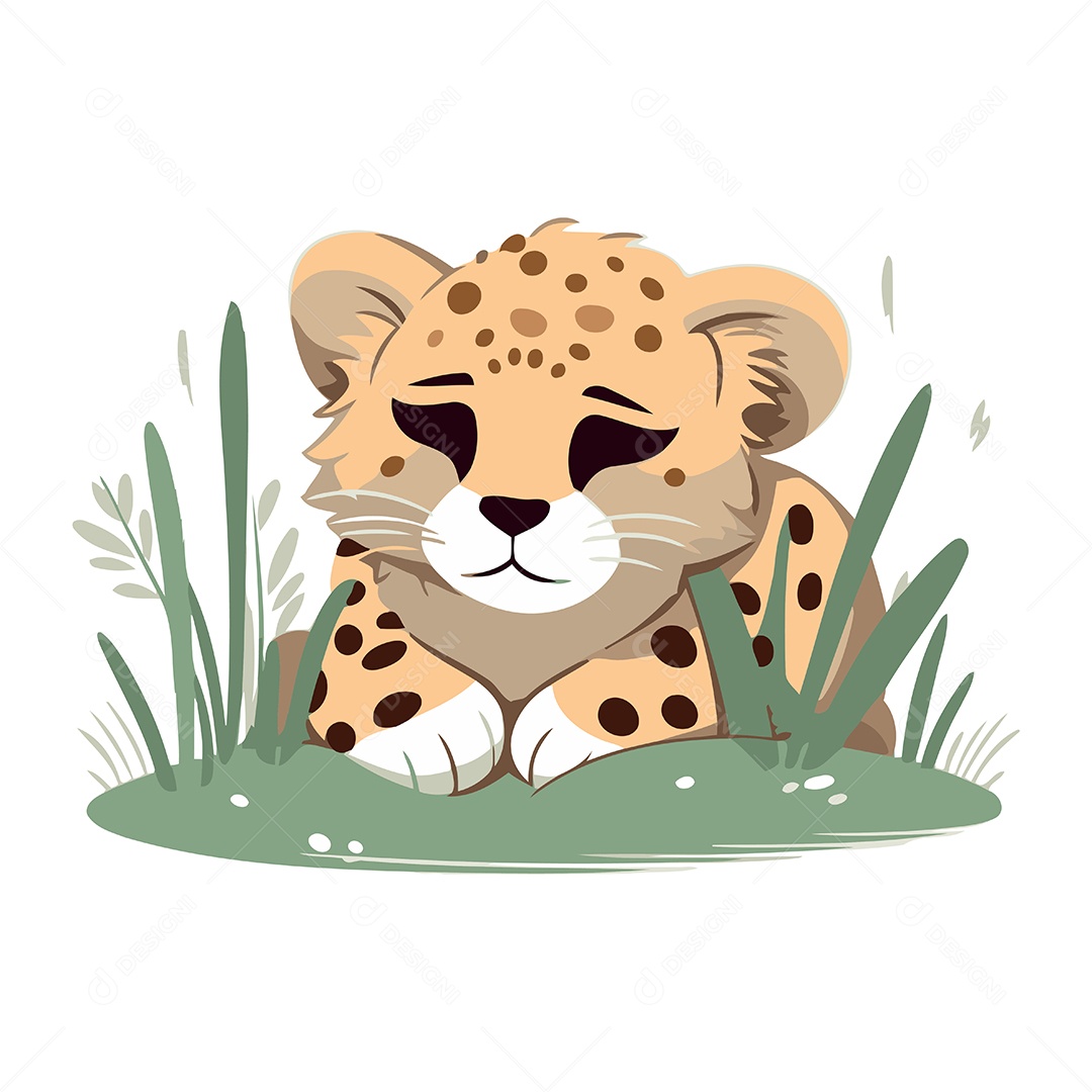 Tigre Desenho Animado Ilustração Vetor EPS