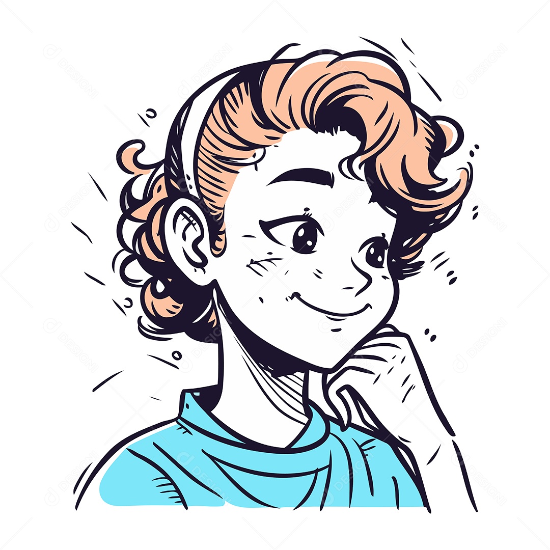 Mulher Desenho Animado Ilustração Vetor EPS