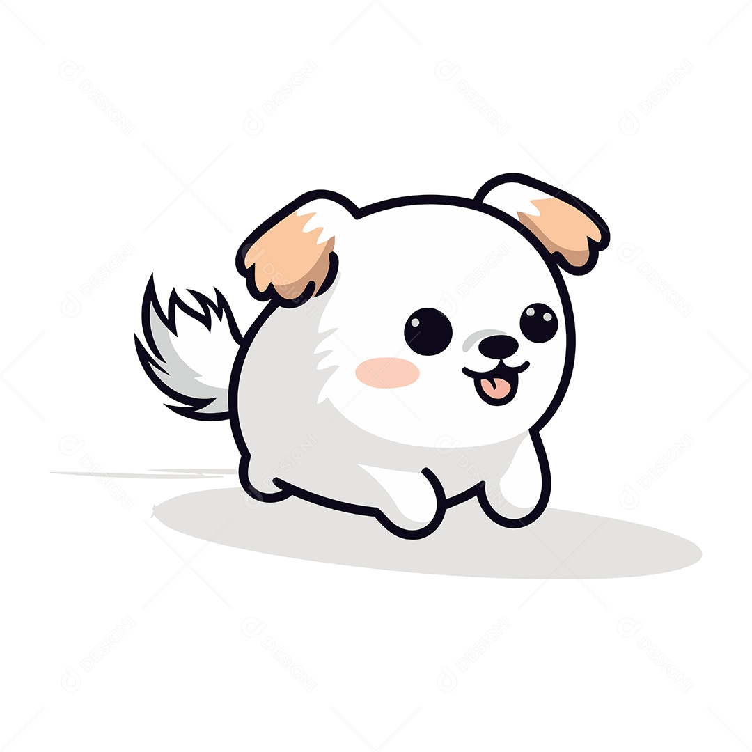 Cachorro de Desenho Animado Ilustração Vetor EPS