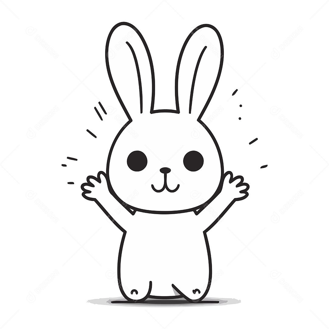 Coelho de Desenho Animado Ilustração Vetor EPS